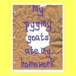 My Pygmy Goats Ate My Homework postcards