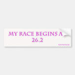 My Race Begins Bumper Sticker bumper stickers