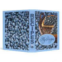 My Recipes 3-Ring Binder with Blueberry Design