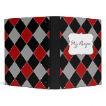 My Recipes Argyle Pattern Cookbook Binder