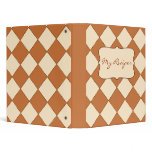 My Recipes Cinnamon Argyle Pattern Cookbook Binder