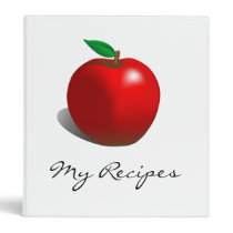 My Recipes Red Apple Cook Book Binder binders