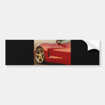 My Red Corvette Bumper Sticker