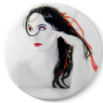My Red Melancholy Button Round