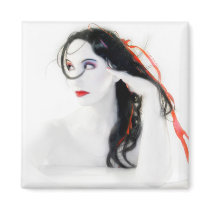 My Red Melancholy Magnet Square