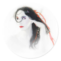 My Red Melancholy Sticker by jaeda_dewalt_art My Red Melancholy Sticker
