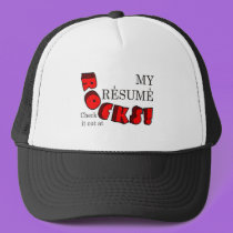MY RESUME ROCKS hats by RW_IMAGES MY RESUME ROCKS hats