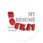 MY RESUME ROCKS stickers