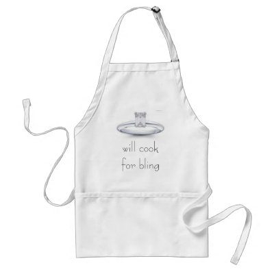 my ring, will cook for bling apron