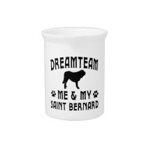 My Saint Bernard Dog Beverage Pitcher