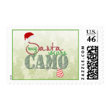 My Santa Wears Camo Postage