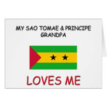 My Sao Tomae & Principe Grandpa Loves Me Cards