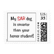 My SAR Dog is smarter than your honor student Stamp