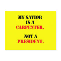 My savior is a carpenter postcards