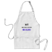 My Second Cousin Rules aprons by familytshirts My Second Cousin Rules aprons