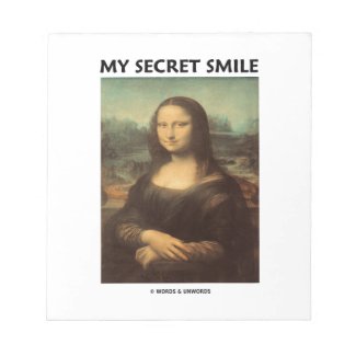 My Secret Smile (da Vinci's Mona Lisa) Memo Note Pad