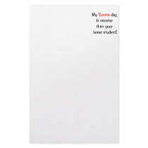 My Service Dog is Smarter than your honor student Custom Stationery