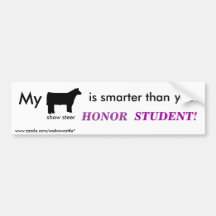 My Show Steer is smarter than.... Bumper Stickers
