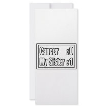 My Sister Beat Cancer (Scoreboard) Customized Rack Card