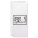 My Sister Beat Cancer (Scoreboard) rack cards