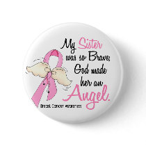 My Sister Is An Angel 2 Breast Cancer Pins