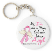 My Sister Is An Angel 2 Breast Cancer Key Chains