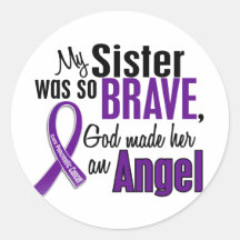 My Sister Is An Angel Pancreatic Cancer Stickers