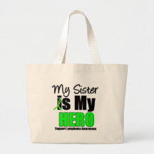My Sister is My Hero - Lymphoma Canvas Bags