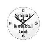 My Sister Is The Best Baseball Coach Clock