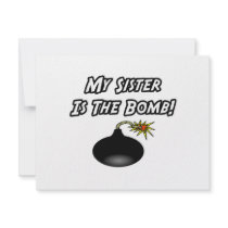 My Sister Is The Bomb invitations by Proud_Sister_Shirts My Sister Is The Bomb invitations