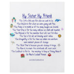 MY SISTER My Friend poem with graphics Custom Flyer