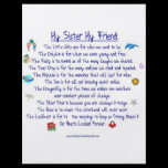 MY SISTER My Friend poem with graphics Custom Flyer