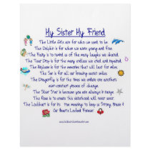 MY SISTER My Friend poem with graphics Customized Letterhead