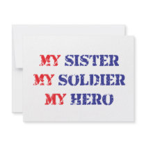 My sister, my soldier, my hero announcement