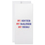 My sister, my soldier, my hero rack card design
