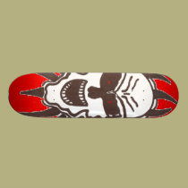 My Skull-Red Eyes and Background skateboards