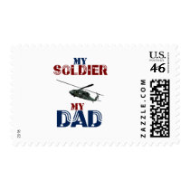 My Soldier My Dad Hellacopter Postage Stamp