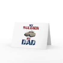 My Soldier My Dad Tank Greeting Cards