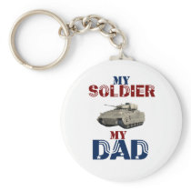 My Soldier My Dad Tank Key Chain