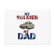 My Soldier My Dad Tank Post Card