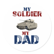 My Soldier My Dad Tank Stickers