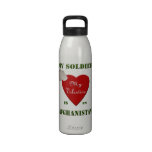 My Soldier, My Valentine Water Bottle