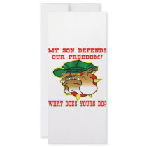 My Son Defends Our Freedom What Does Yours Do rack cards