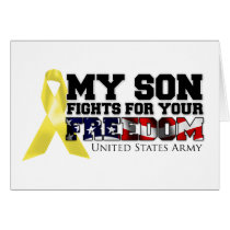 My Son Fights For Your Freedom Greeting Card