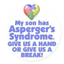 My Son Has Asperger's Sticker