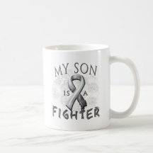 My Son Is A Fighter Grey Mug