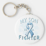 My Son is a Fighter Light Blue Key Chain