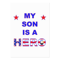 My Son Is A Hero Business Card Template