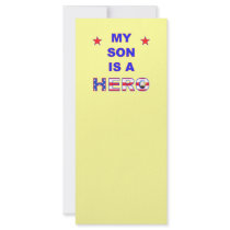 My Son Is A Hero Custom Rack Card
