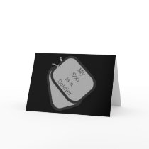 My Son is a Soldier Dog Tags cards